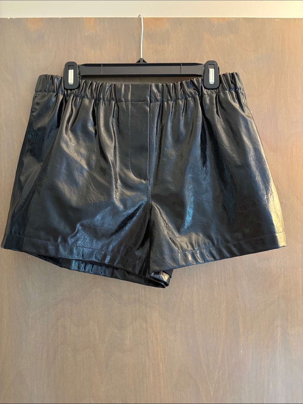 J. Crew Black Faux Leather Shorts